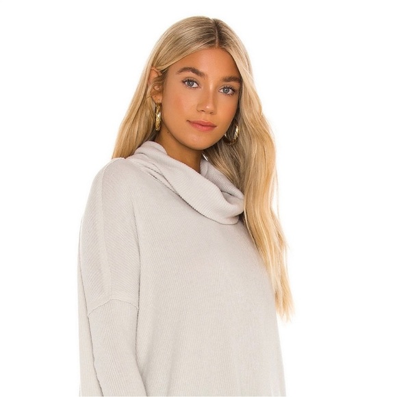 NWT Free People Juicy Shirt - Long Sleeve tunic cowl neck - Picture 4 of 9